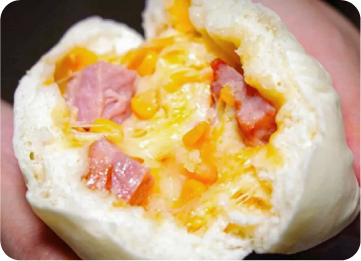 ベーコーンチーズまん